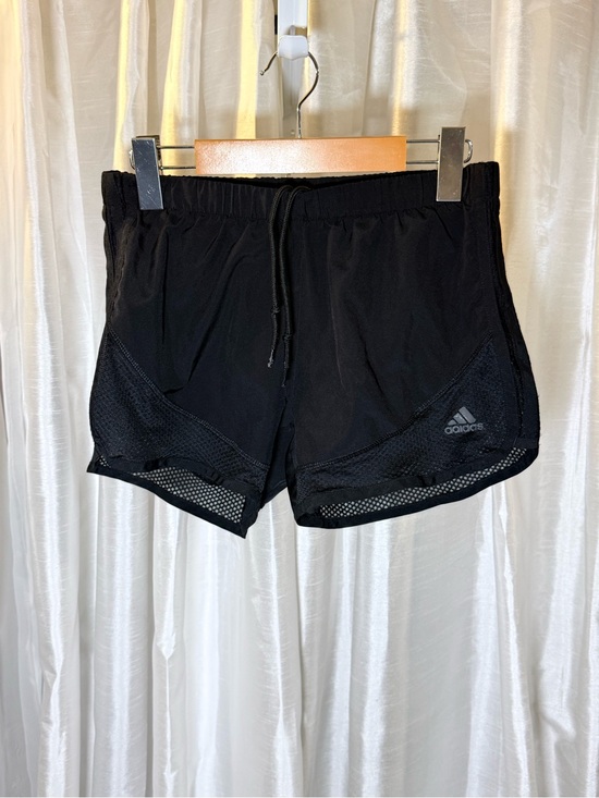 adidas Pants - adidas Women's Black Athletic Mesh-Trim Running Shorts